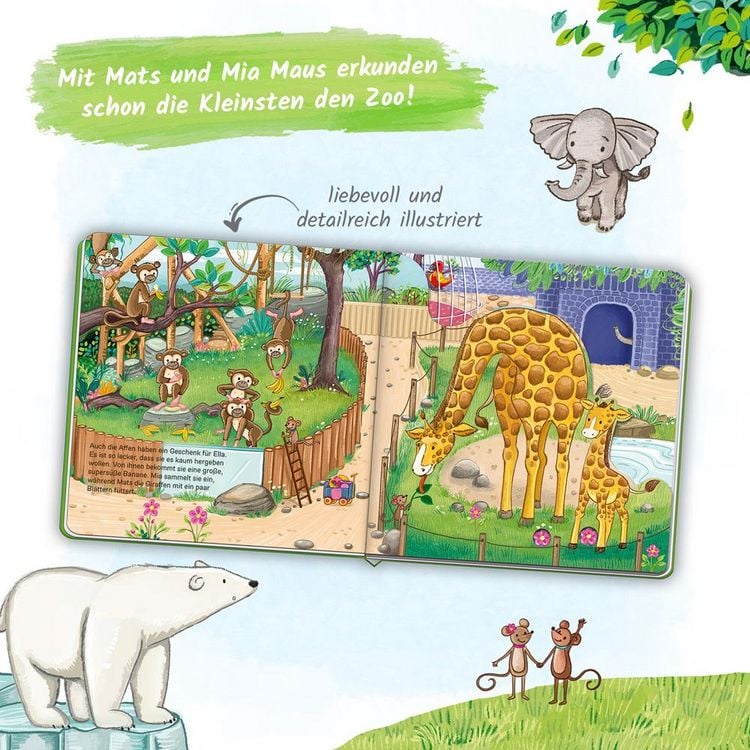 Produktbild: Tr&ouml;tsch Pappenbuch mit Klappen Mein erstes Entdeckerbuch Besuch im Zoo