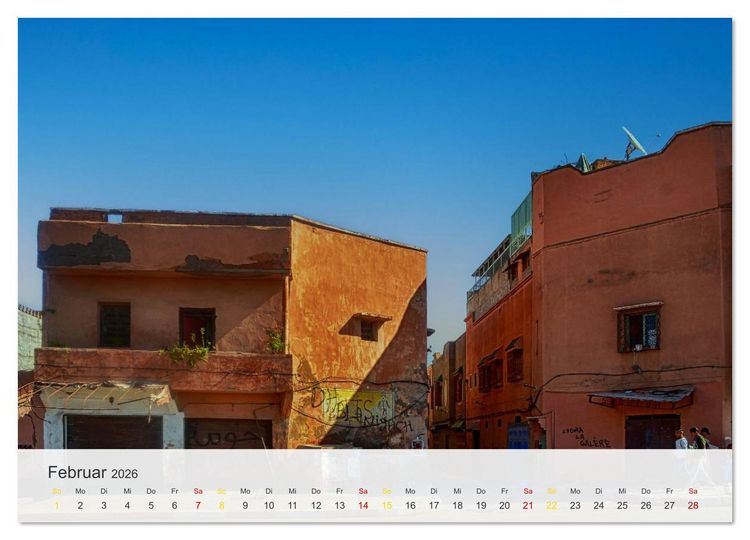 Produktbild: Marrakesch die rote Stadt (Wandkalender 2026 DIN A4 quer), CALVENDO Monatskalender