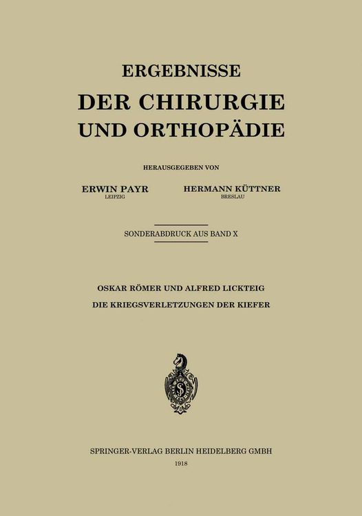 Produktbild: Die Kriegsverletzungen der Kiefer