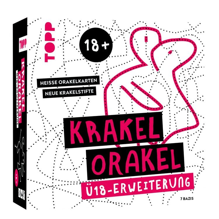 Produktbild: Krakel-Orakel &Uuml;18-Erweiterung &ndash; Hei&szlig;e Orakelkarten, neue Krakelstifte