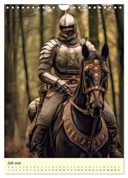 Produktbild: Drachen Ritter Burgen (Wandkalender 2026 DIN A4 hoch), CALVENDO Monatskalender