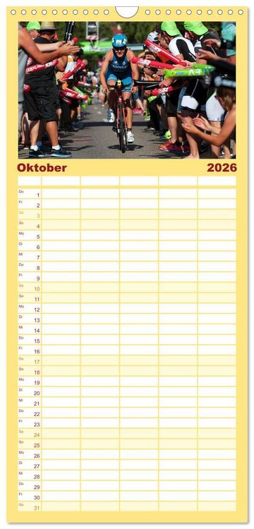 Produktbild: Familienplaner 2026 - TRIATHLON mit 5 Spalten (Wandkalender, 21 x 45 cm) CALVENDO
