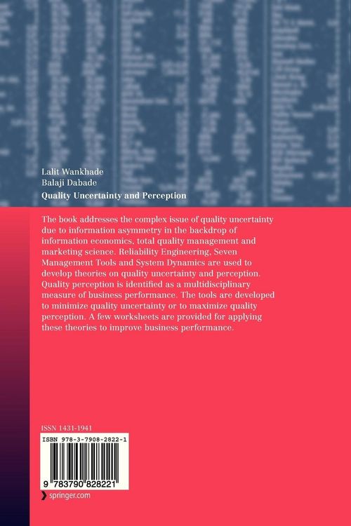 Produktbild: Quality Uncertainty and Perception