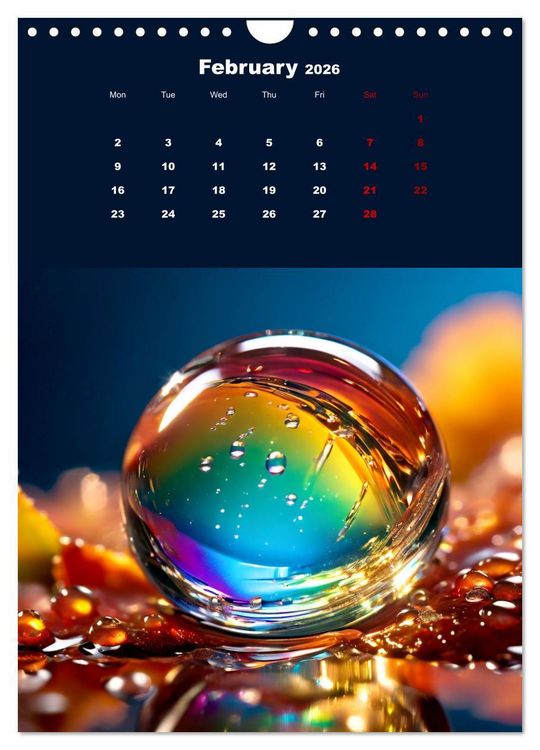 Produktbild: The symphony of drops (Wall Calendar 2026 DIN A4 portrait), CALVENDO 12 Month Wall Calendar