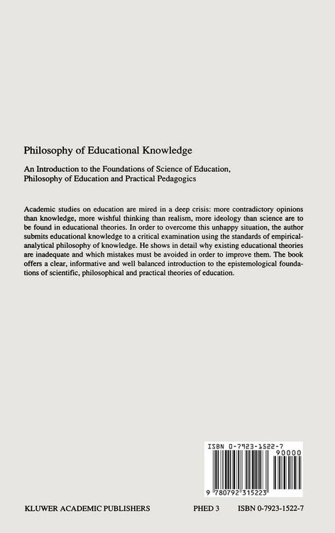Produktbild: Philosophy of Educational Knowledge