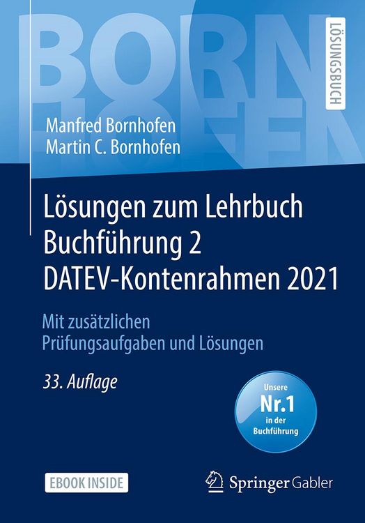 Produktbild: L&ouml;sungen zum Lehrbuch Buchf&uuml;hrung 2 DATEV-Kontenrahmen 2021