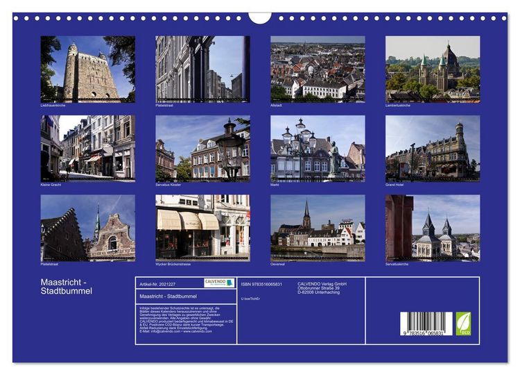 Produktbild: Maastricht - Stadtbummel (Wandkalender 2026 DIN A3 quer), CALVENDO Monatskalender