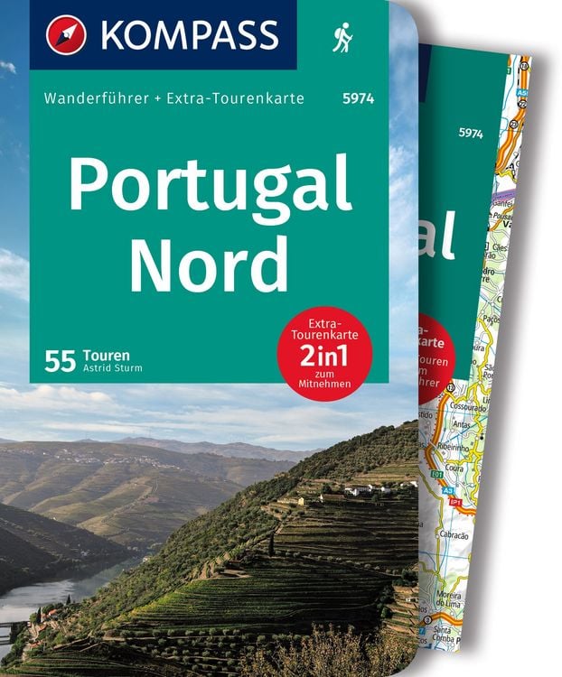Produktbild: KOMPASS Wanderführer Portugal Nord, 55 Touren mit Extra-Tourenkarte