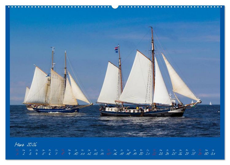 Produktbild: Unter Segeln (Wandkalender 2026 DIN A2 quer), CALVENDO Monatskalender