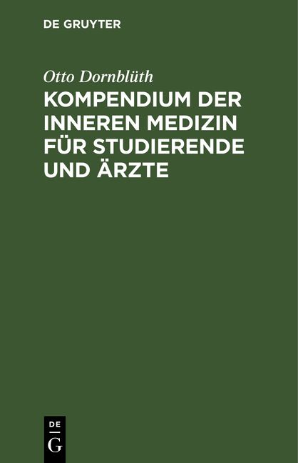 Produktbild: Kompendium der inneren Medizin f&uuml;r Studierende und &Auml;rzte