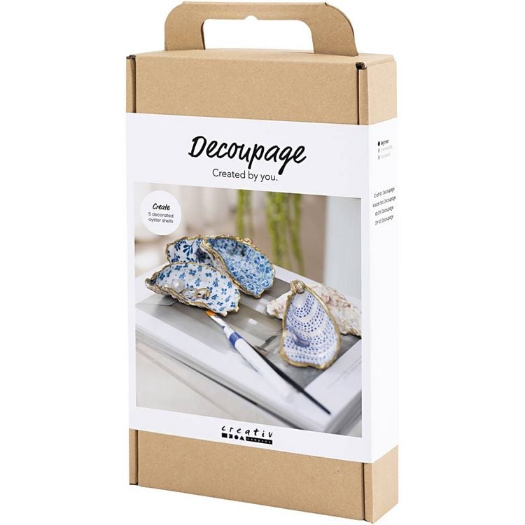 Produktbild: Creativ Company Kreativ Set D&eacute;coupage, Austernschalen, Blau