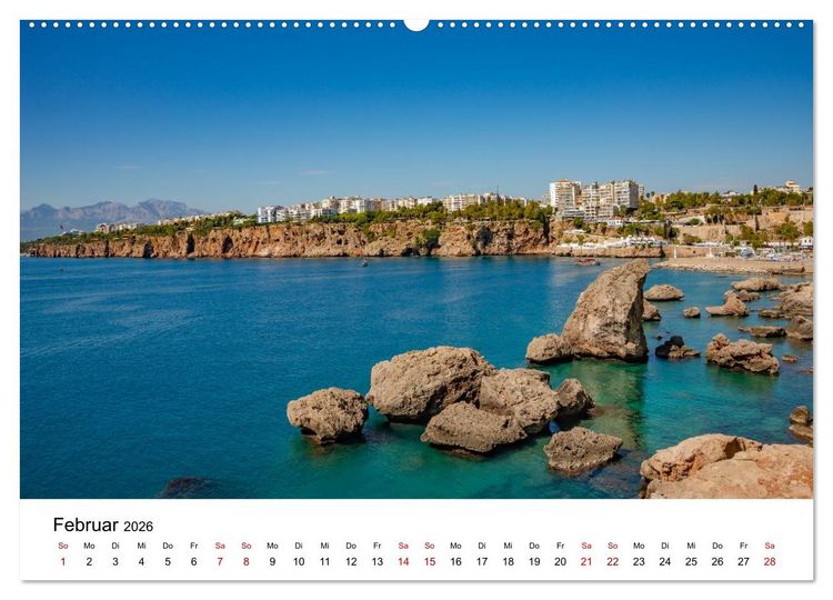 Produktbild: T&uuml;rkei, Antalya: Urlaubsparadies am Mittelmeer (Wandkalender 2026 DIN A2 quer), CALVENDO Monatskalender