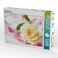 Produktbild: CALVENDO Puzzle Hellgelbe Rose | 1000 Teile Lege-Gr&ouml;&szlig;e 64x48cm Foto-Puzzle f&uuml;r gl&uuml;ckliche Stunden