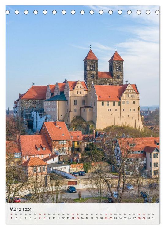 Produktbild: Quedlinburg - Welterbestadt und Tor zum Harz (Tischkalender 2026 DIN A5 hoch), CALVENDO Monatskalender
