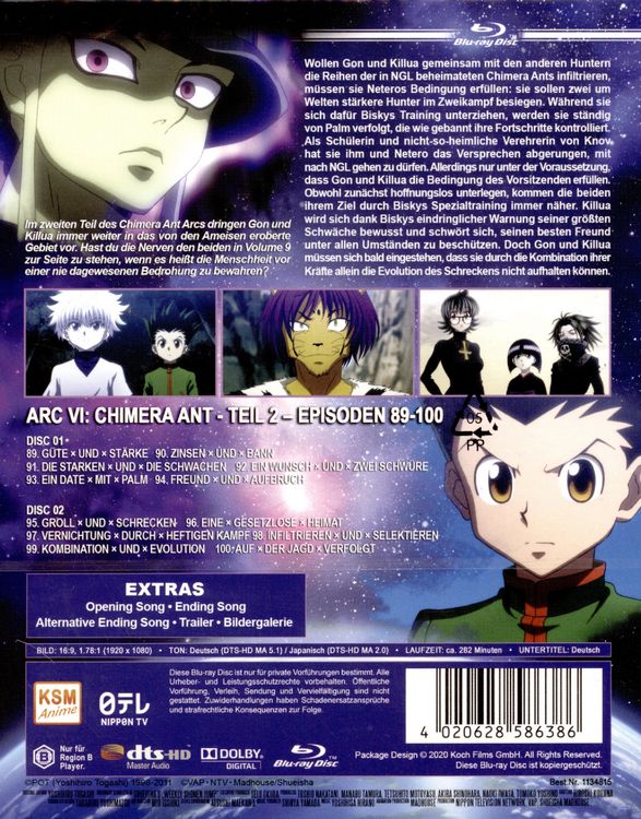 Produktbild: HUNTERxHUNTER - New Edition: Volume 9 (Ep. 89-100) [2 BRs]