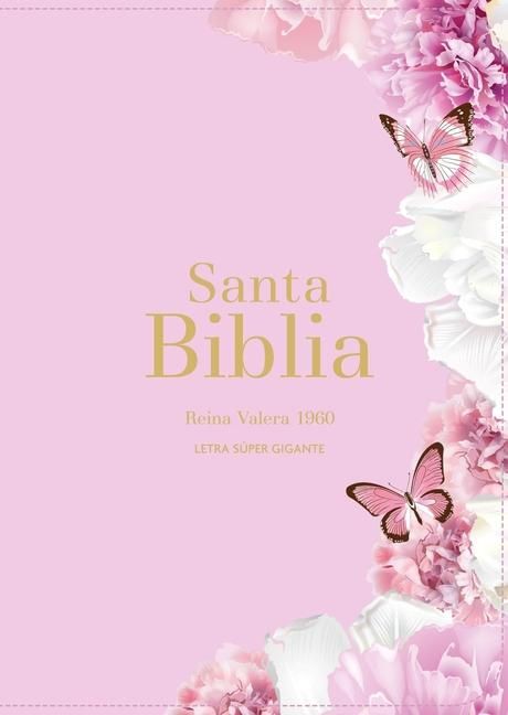 Produktbild: Biblia Rvr 1960 Letra S&uacute;per Gigante S&iacute;mil Piel Rosa Claro (Bible Rvr 1960 Super Giant Print Leatherlike Light Pink Butterfly (Spanish Edition)