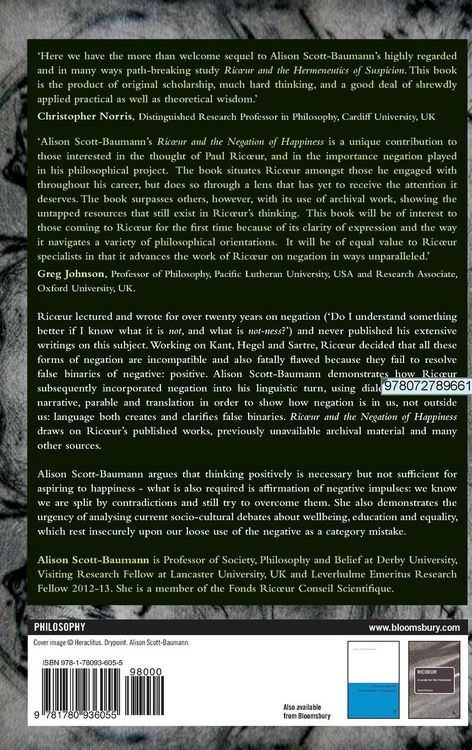 Produktbild: Ricoeur and the Negation of Happiness