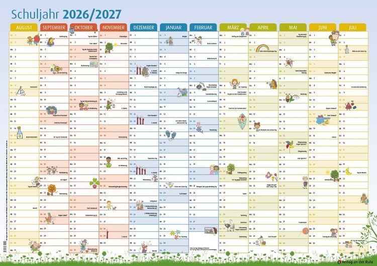 Produktbild: Der Schuljahres-Wandkalender 2026/2027, A1