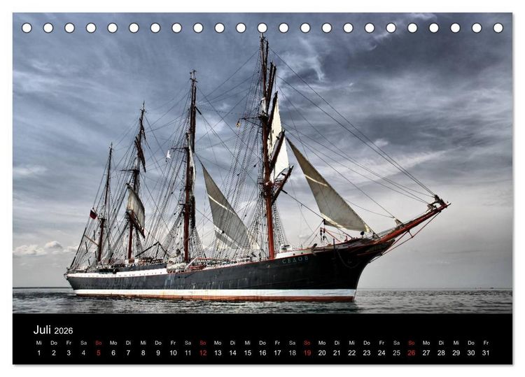 Produktbild: Baltic Sail (Tischkalender 2026 DIN A5 quer), CALVENDO Monatskalender