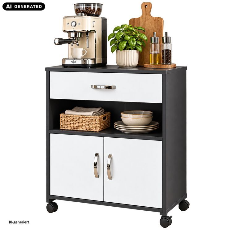 Produktbild: HTI-Living K&uuml;chenschrank Grau/Wei&szlig; Blanca K&uuml;chenschrank Grau/Wei&szlig; Blanca