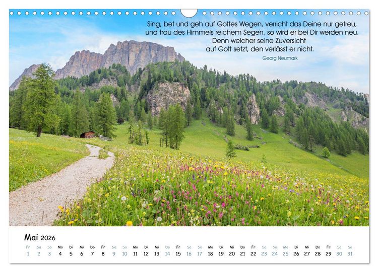 Produktbild: Christliche Bildpoesie 2026 (Wandkalender 2026 DIN A3 quer), CALVENDO Monatskalender