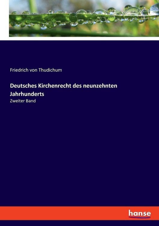 Produktbild: Deutsches Kirchenrecht des neunzehnten Jahrhunderts