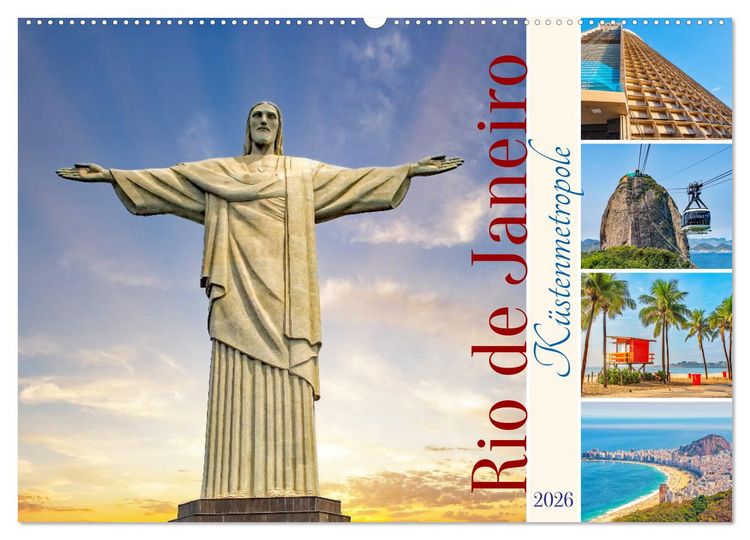 Produktbild: Rio de Janeiro - K&uuml;stenmetropole (Wandkalender 2026 DIN A2 quer), CALVENDO Monatskalender