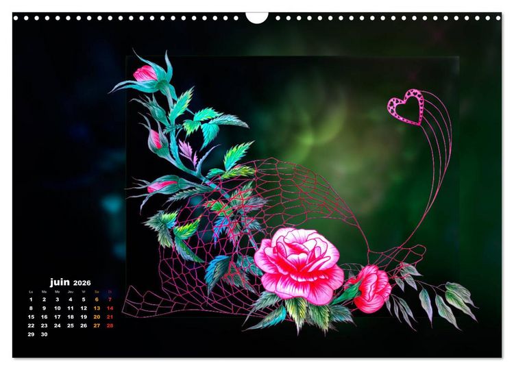 Produktbild: Images d'art Ikebana (Calendrier mural 2026 DIN A3 vertical), CALVENDO calendrier mensuel