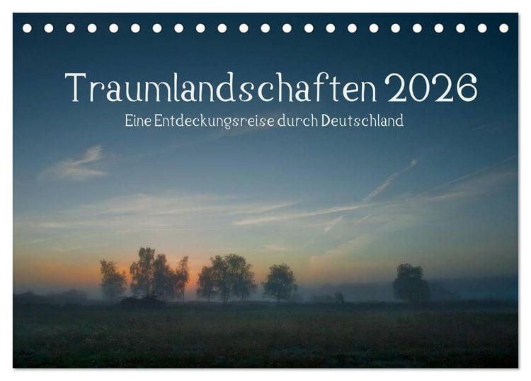 Produktbild: Traumlandschaften 2026 (Tischkalender 2026 DIN A5 quer), CALVENDO Monatskalender