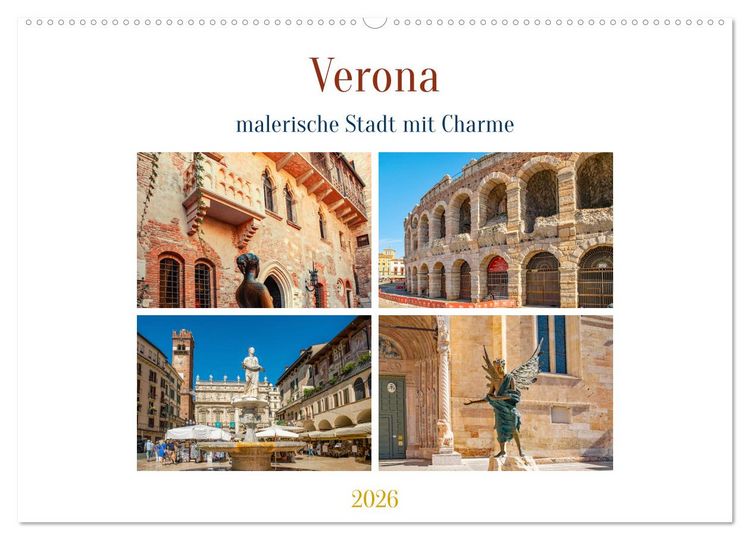 Produktbild: Verona - malerische Stadt mit Charme (Wandkalender 2026 DIN A2 quer), CALVENDO Monatskalender
