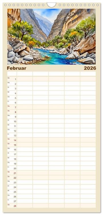 Produktbild: Familienplaner 2026 - Kalimera Griechenland mit 5 Spalten (Wandkalender, 21 x 45 cm) CALVENDO