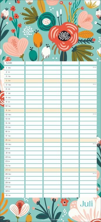 Produktbild: Floral total Familienplaner 2027