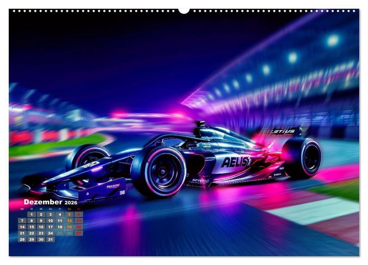 Produktbild: Formel E futuristisch (Wandkalender 2026 DIN A2 quer), CALVENDO Monatskalender