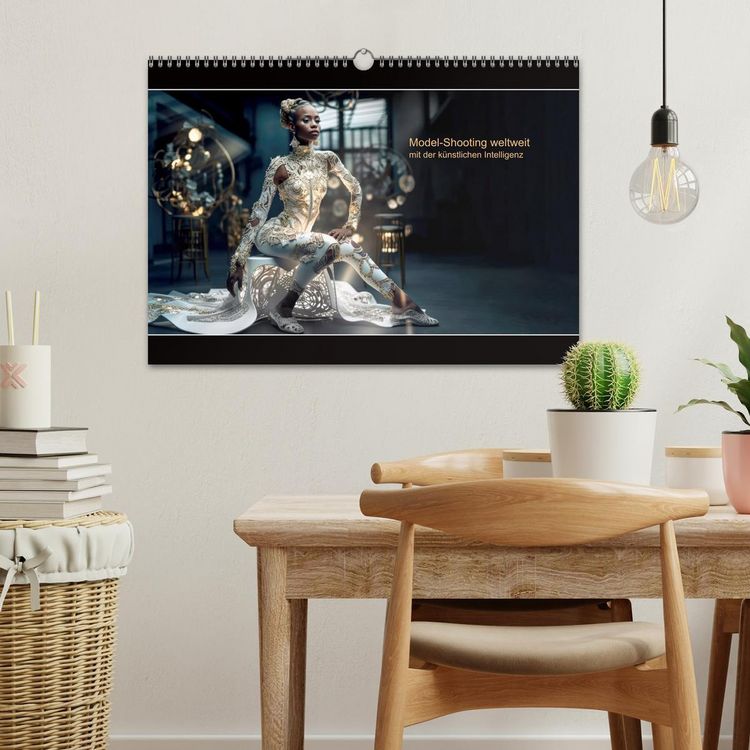 Produktbild: Model-Shooting weltweit mit der k&uuml;nstlichen Intelligenz (Wandkalender 2026 DIN A3 quer), CALVENDO Monatskalender
