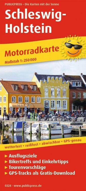 Produktbild: Motorradkarte Schleswig-Holstein 1:250 000