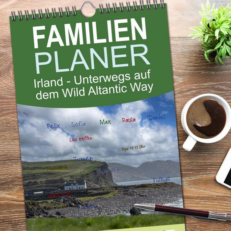 Produktbild: Familienplaner 2026 - Irland - Unterwegs auf dem Wild Altantic Way mit 5 Spalten (Wandkalender, 21 x 45 cm) CALVENDO