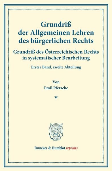 Produktbild: Grundri&szlig; der Allgemeinen Lehren des b&uuml;rgerlichen Rechts.
