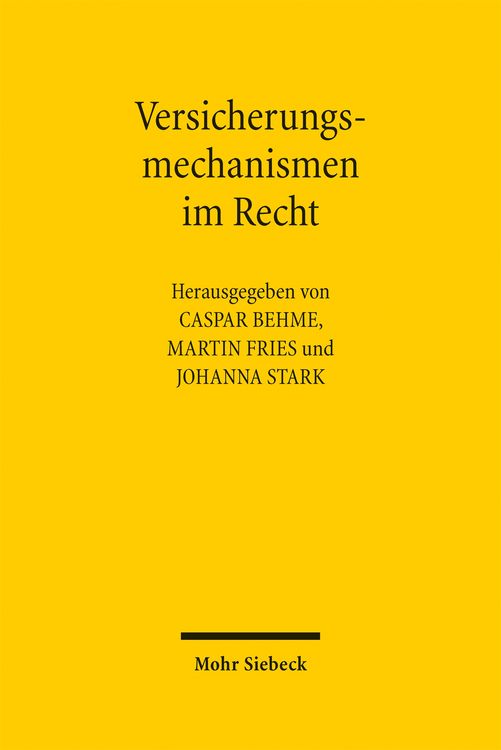 Produktbild: Versicherungsmechanismen im Recht