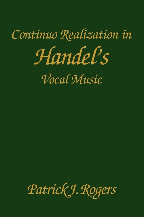 Produktbild: Continuo Realization in Handel's Vocal Music
