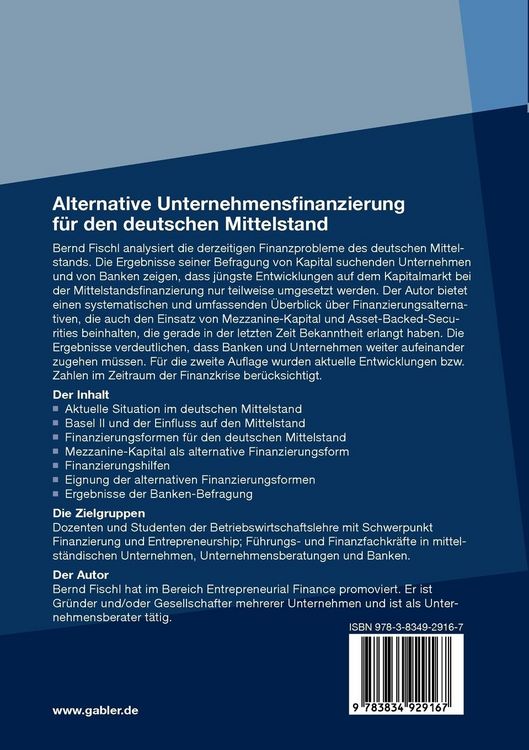 Produktbild: Alternative Unternehmensfinanzierung f&uuml;r den deutschen Mittelstand