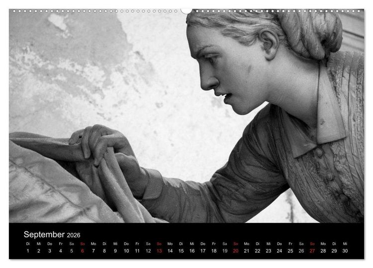 Produktbild: Lebende Steine - Skulpturen auf dem Friedhof Staglieno (Wandkalender 2026 DIN A2 quer), CALVENDO Monatskalender