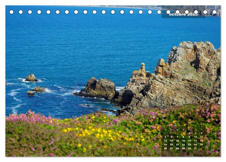 Produktbild: Bretagne Beaux sites du Finist&egrave;re (Calendrier de bureau 2026 DIN A5 vertical), CALVENDO calendrier mensuel