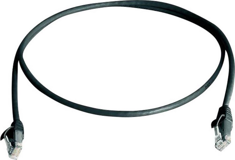 Produktbild: Teleg&auml;rtner 100008519 RJ45 Patchkabel CAT 6 U/UTP 3.00 m Schwarz Flammwidrig, Halogenfrei 1 St.