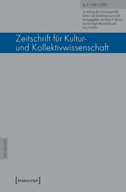 Produktbild: Zeitschrift f&uuml;r Kultur- und Kollektivwissenschaft
