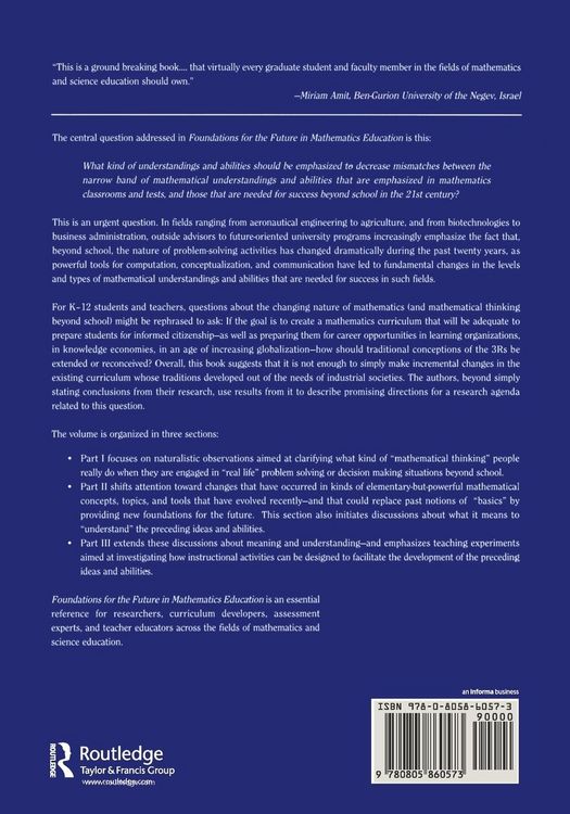 Produktbild: Foundations for the Future in Mathematics Education