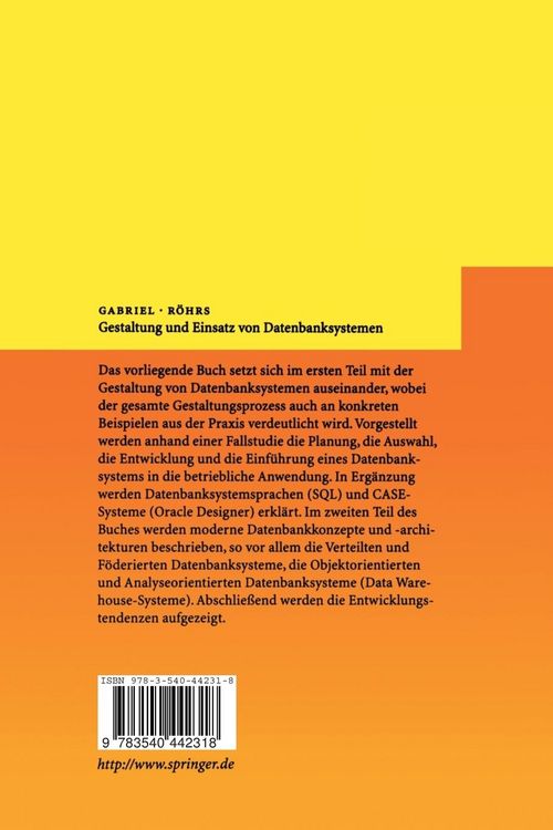 Produktbild: Gestaltung und Einsatz von Datenbanksystemen