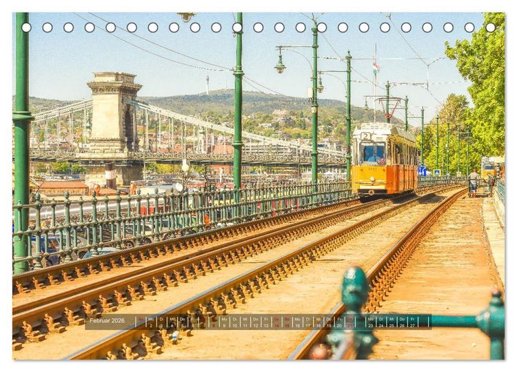 Produktbild: Budapest - Die Stadt an der Donau (Tischkalender 2026 DIN A5 quer), CALVENDO Monatskalender