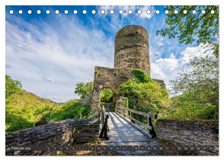 Produktbild: Burgen in Rheinland-Pfalz (Tischkalender 2026 DIN A5 quer), CALVENDO Monatskalender