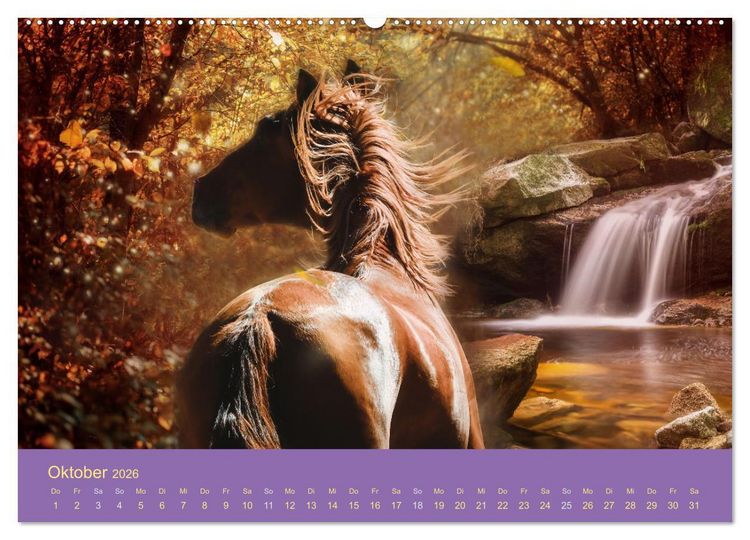 Produktbild: Von der Magie der Pferde (Wandkalender 2026 DIN A2 quer), CALVENDO Monatskalender