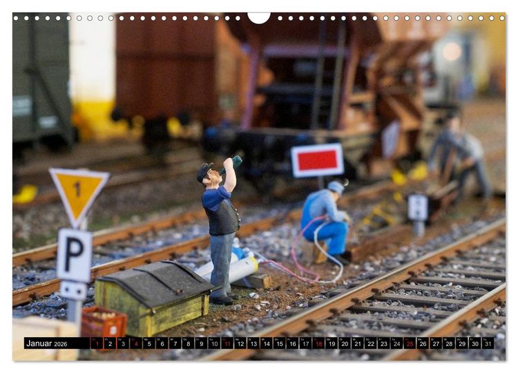 Produktbild: Kleine Bahnwelt in Spur 1 (Wandkalender 2026 DIN A3 quer), CALVENDO Monatskalender